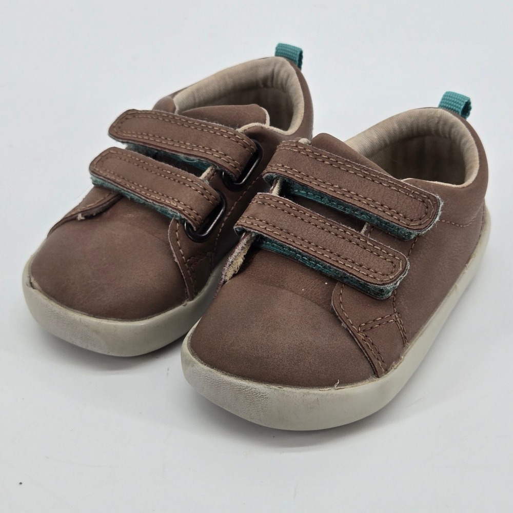 Ten Little Everyday Sneaker Brown Leather Toddler 6.5 Wide Toe Box Barefoot Shoe